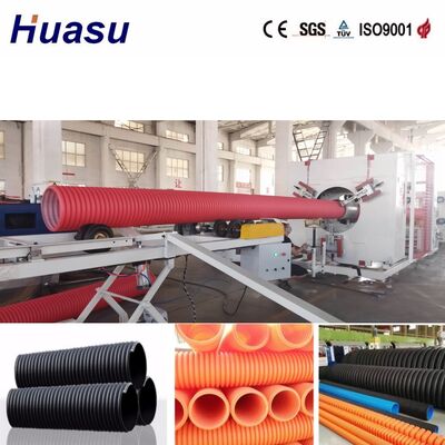 PLC Controlled Double Wall Corrugated Pipe Extrusion Line with High Productivity and Energy Saving