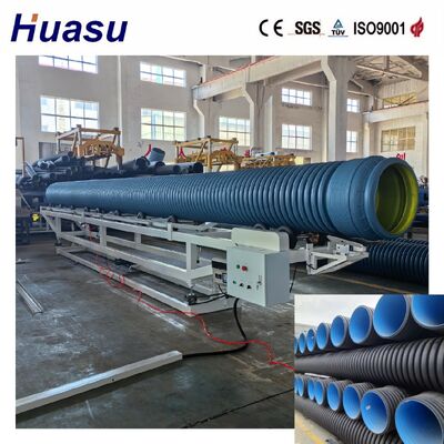 Manufacturing Plant Electric Conduit Plastic HDPE Dual Wall Corrugated Pipe Extrusion Production Line