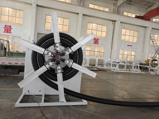 Water Cooling Single Wall Corrugated Pipe Extrusion Line Featuring 38CrMoAlA Barrel Material and Fully Automatic System