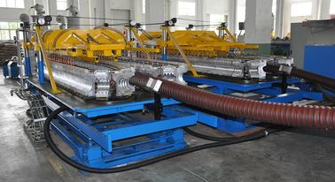 High Efficiency Plastic Pipe Extrusion Line / Howlowness Spiral Pipe Machine
