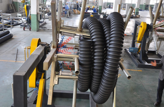 Two Extruders 37kw 250mm PVC HDPE Pipe Extrusion Line