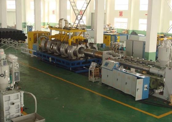 Helical Gear 600kg/H 800mm HDPE DWC Pipe Machine