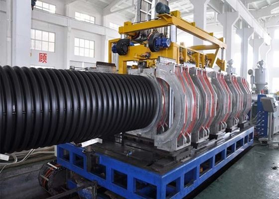 Helical Gear 600kg/H 800mm HDPE DWC Pipe Machine