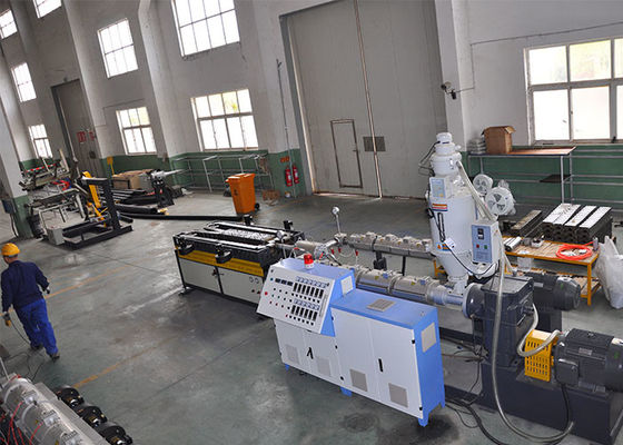 PLC 110mm Diameter PVC Corrugated Pipe Extrusion Line